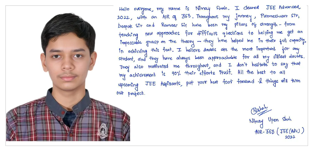 Nimay Upen Shah Testimonial